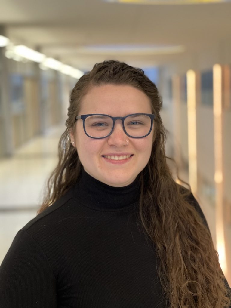 Photo of a woman wearing glasses